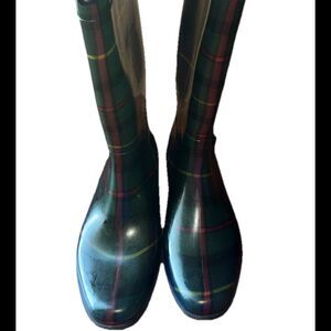 Lauren Ralph Lauren Womens Rossalyn II Multicolor Pull-On Rain Boots Size 7